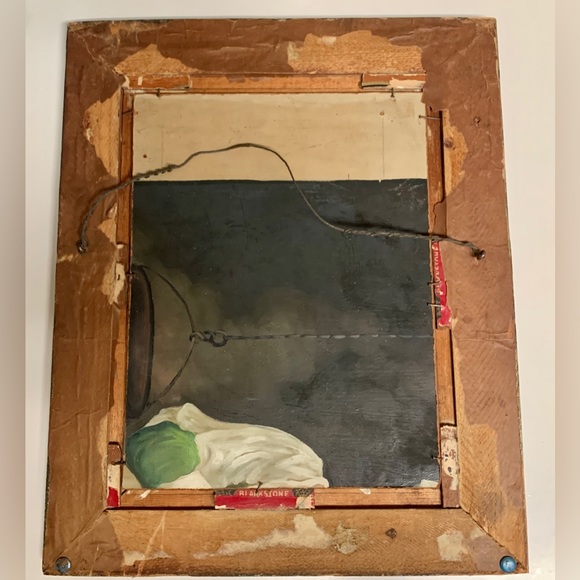 1937 Vintage Paul Janert Artist Signed Framed Oil Painting of Young Girl - Picture 14 of 16